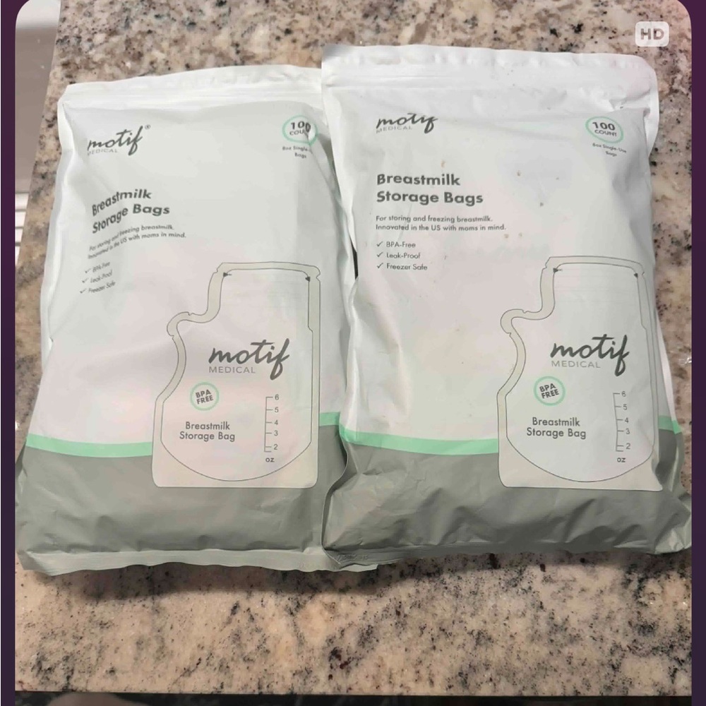 200pc Motif Breastmilk Storage Bags